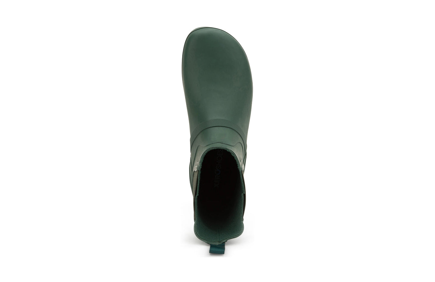 Xero Shoes Canada, specifically women’s barefoot shoes Canada. These minimalist shoes have flexible soles, wide toe boxes, and zero drop. Top view of Xero Women's Gracie in Hunter. Fun and comfy rain boot.