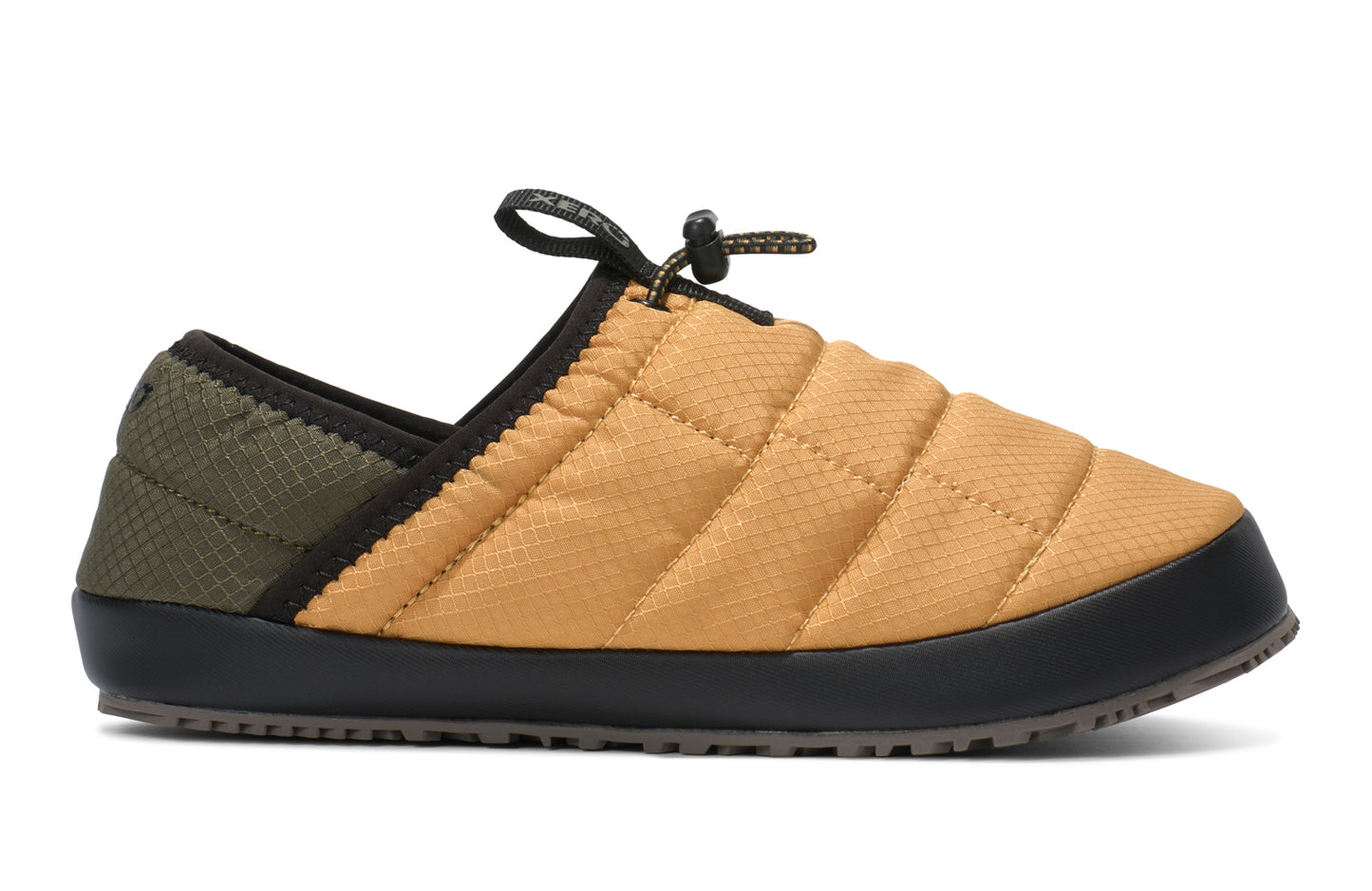 Xero Shoes Canada, specifically men’s barefoot shoes Canada. These minimalist shoes have flexible soles, wide toe boxes, and zero drop. Side view of Xero Women's Pagosa Fireside in Oak Buff. Insulated fireside slipper.