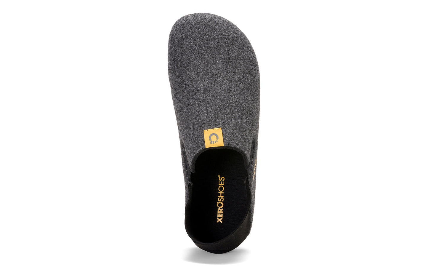 Xero Shoes Canada, specifically women’s barefoot shoes Canada. These minimalist shoes have flexible soles, wide toe boxes, and zero drop. Top view of Xero Women's Pagosa in Black. Lightweight slipper.