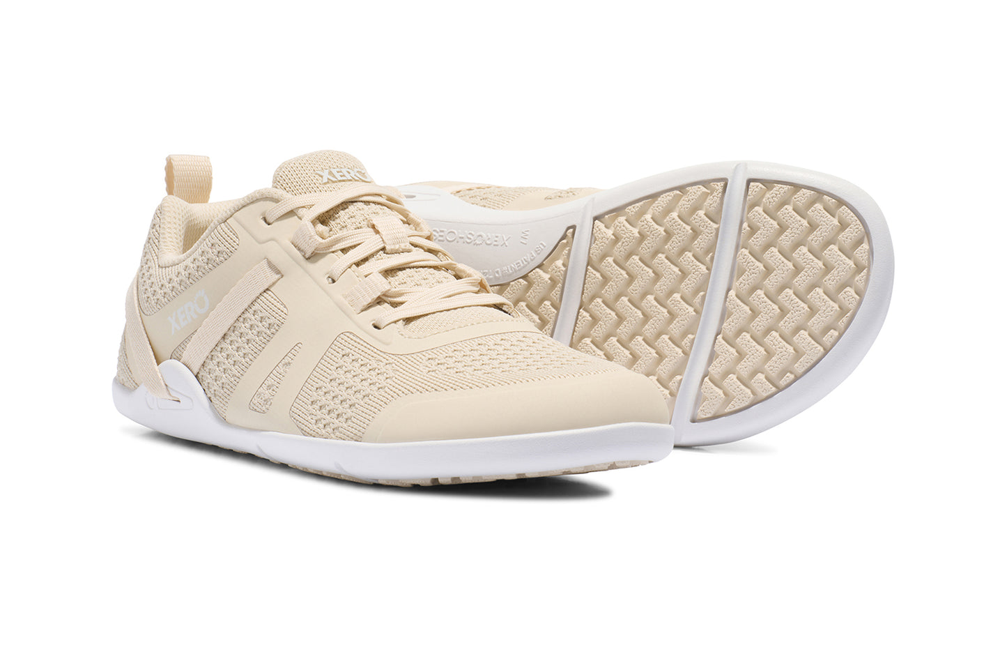 Xero Shoes Canada, specifically barefoot running shoes Canada. These minimalist shoes have flexible soles, wide toe boxes, and zero drop. Pair view of Xero Women's Prio Neo in Whitecap Gray. Shoes made for performance and comfort.