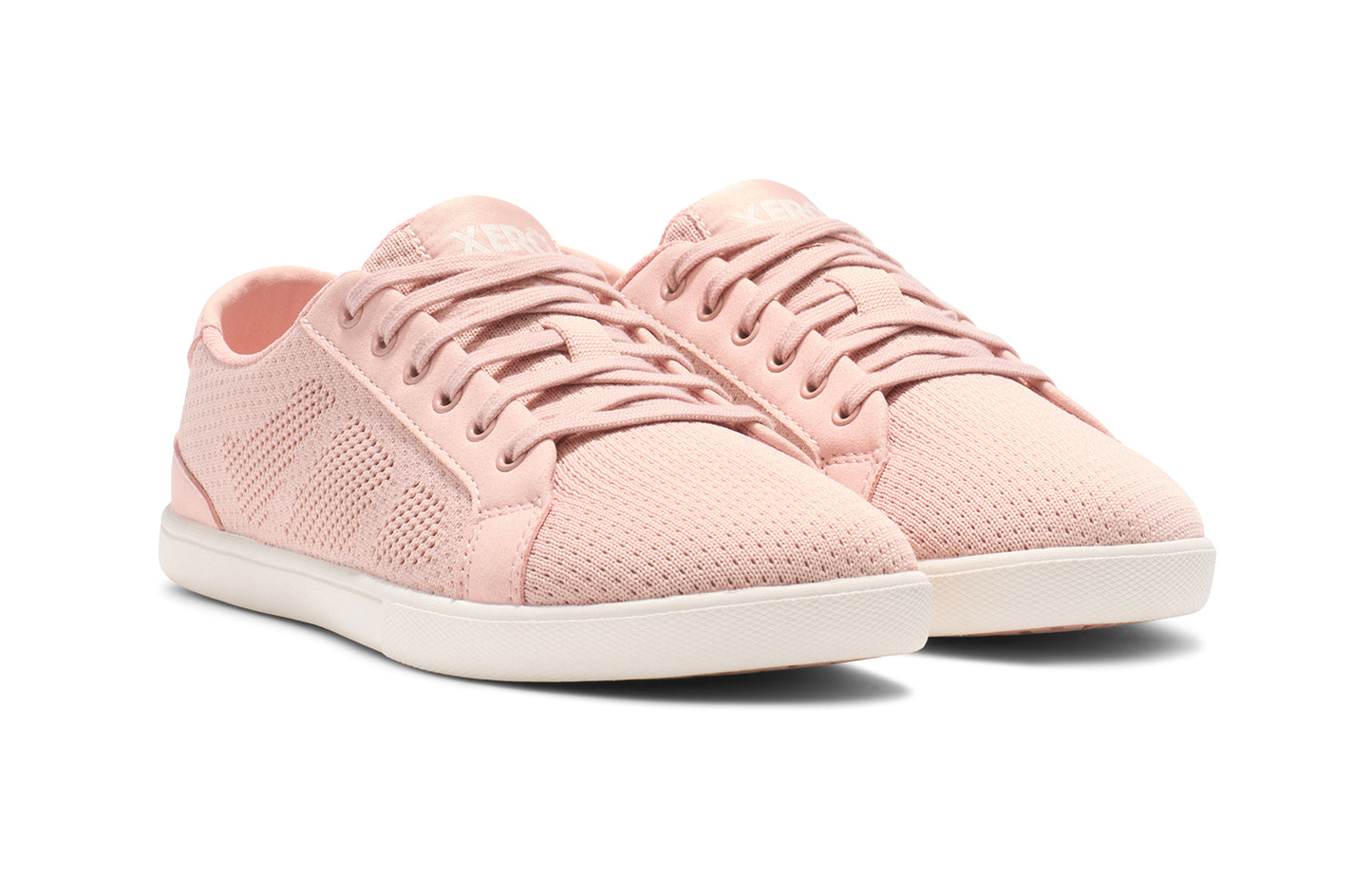 Xero Shoes Canada, specifically women’s barefoot shoes Canada. These minimalist shoes have flexible soles, wide toe boxes, and zero drop. Pair view of Xero Women's Dillon in Pink Sand. Classic, casual sneaker