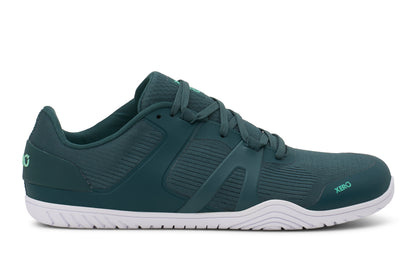 Green athletic shoe with white sole on a white background. Tru Stride Co brings Xero shoes to Canada