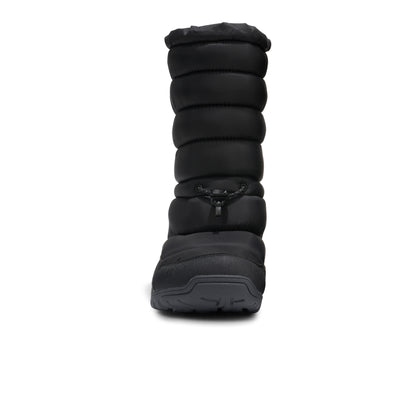 Black winter boot with multiple layers of padding on a white background.  Tru Stride Co brings Xero shoes to Canada
