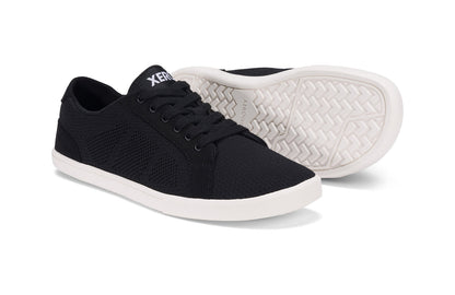Xero Shoes Canada, specifically women’s barefoot shoes Canada. These minimalist shoes have flexible soles, wide toe boxes, and zero drop. Pair view of Xero Women's Dillon in Black. Classic, casual sneaker