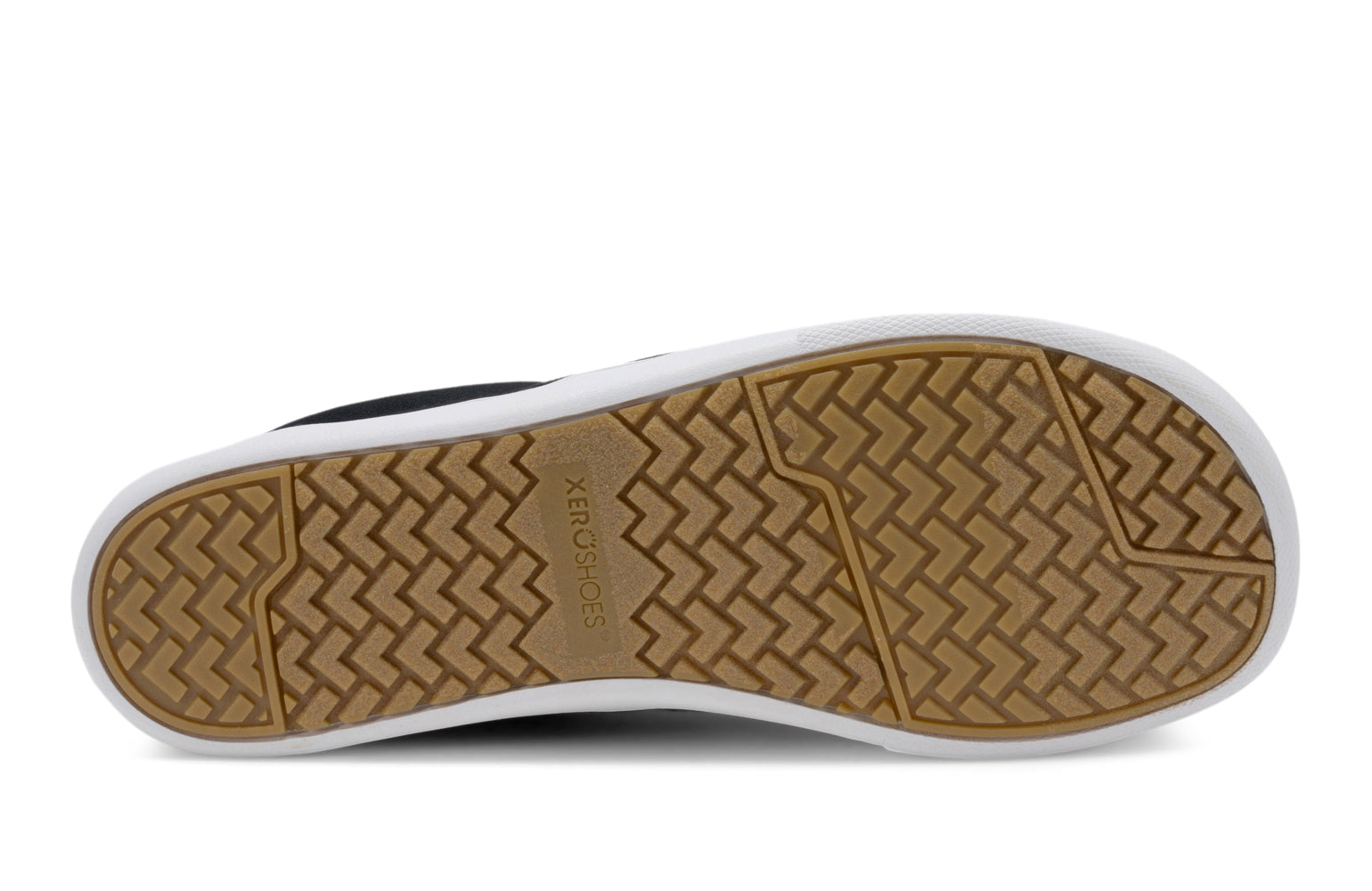 Close-up of a shoe sole with a textured pattern on a white background