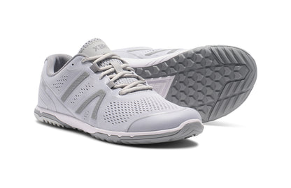 Xero Shoes Canada, specifically barefoot running shoes Canada. These minimalist shoes have flexible soles, wide toe boxes, and zero drop. Pair view of Xero Women's HFS II in Lunar Rock/Alloy. Lightweight road runner.