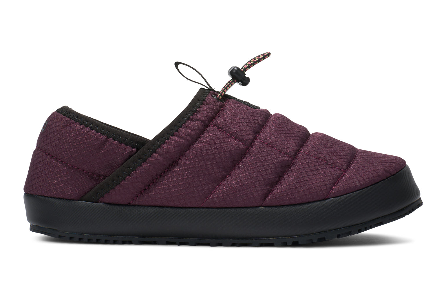 Xero Shoes Canada, specifically men’s barefoot shoes Canada. These minimalist shoes have flexible soles, wide toe boxes, and zero drop. Side view of Xero Women's Pagosa Fireside  in Fig. Insulated fireside slipper. 