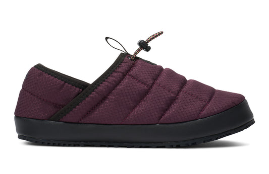 Xero Shoes Canada, specifically men’s barefoot shoes Canada. These minimalist shoes have flexible soles, wide toe boxes, and zero drop. Side view of Xero Women's Pagosa Fireside  in Fig. Insulated fireside slipper. 