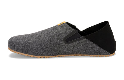 Xero Shoes Canada, specifically women’s barefoot shoes Canada. These minimalist shoes have flexible soles, wide toe boxes, and zero drop. Side view of Xero Women's Pagosa in Black. Lightweight slipper. 