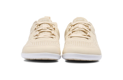 Xero Shoes Canada, specifically barefoot running shoes Canada. These minimalist shoes have flexible soles, wide toe boxes, and zero drop. Front view of Xero Women's Prio Neo in Whitecap Gray. Shoes made for performance and comfort. 