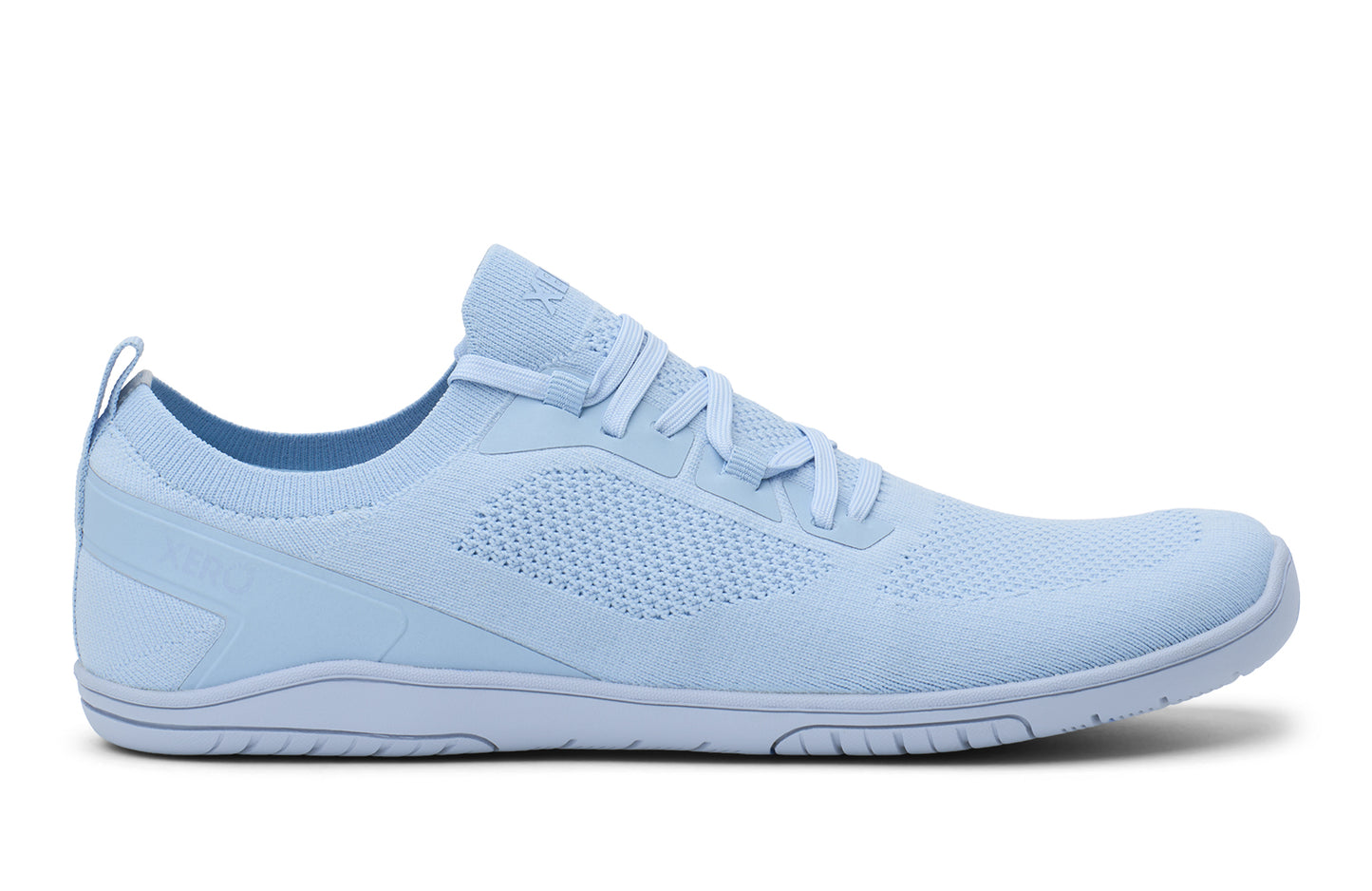 Light blue athletic shoe on a white background.  Tru Stride Co brings Xero Shoes to Canada