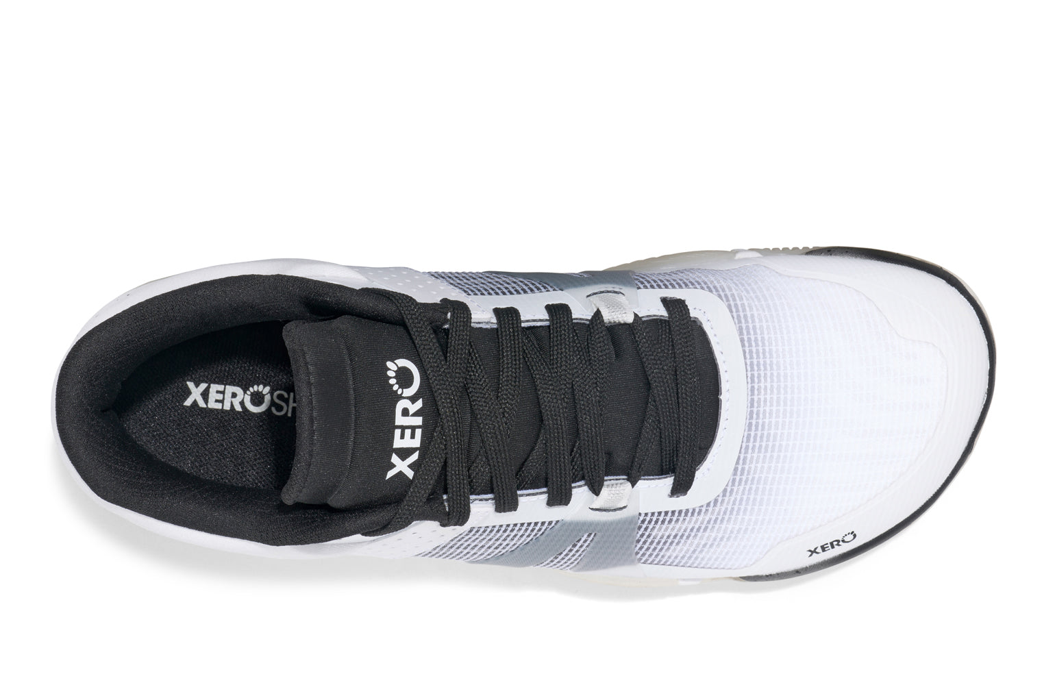 White basketball shoe with black accents on a white background. Tru Stride Co brings Xero Shoes to Canada