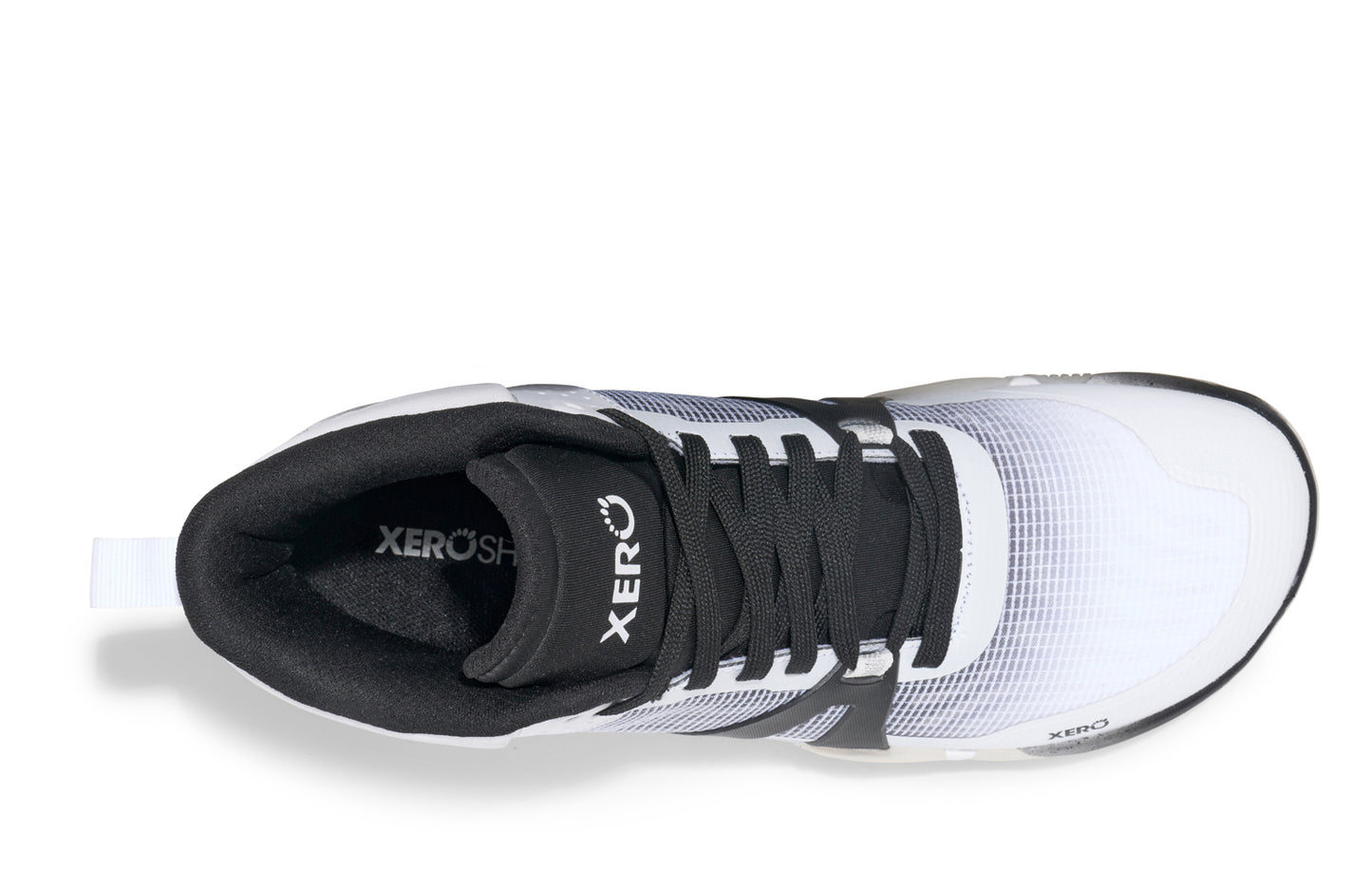 White basketball shoe with black accents on a white background Tru Stride Co brings Xero Shoes to Canada