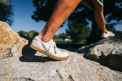 Xero Shoes Canada, specifically men’s barefoot shoes Canada. Man wearing Dillon Canvas