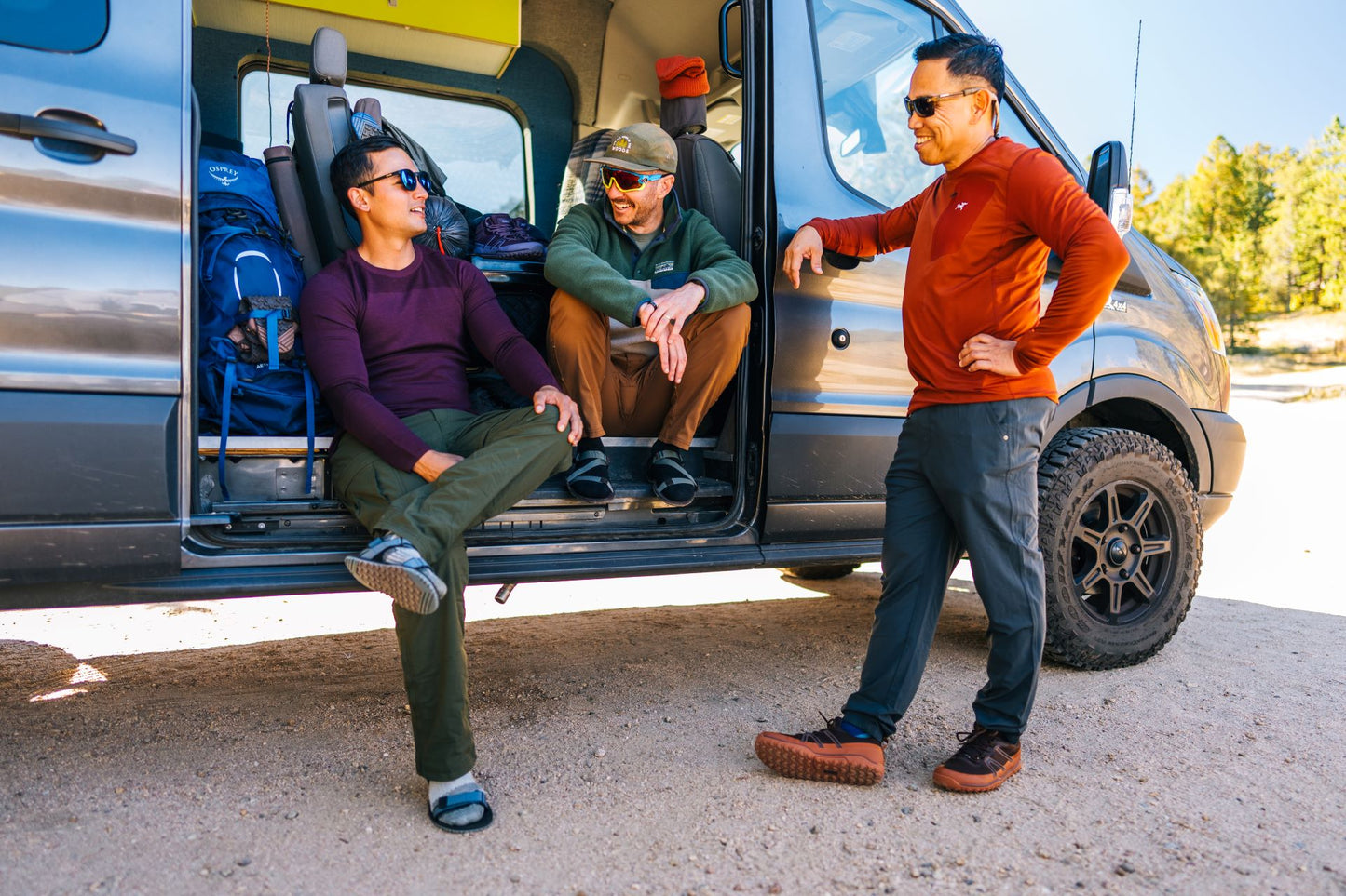 Xero shoes Canada, three men wearing Xero shoes, including D-trail