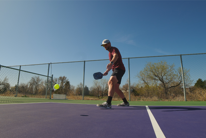 Xero Shoes Canada, specifically men’s barefoot shoes Canada. Man wearing Prio while playing pickleball. 